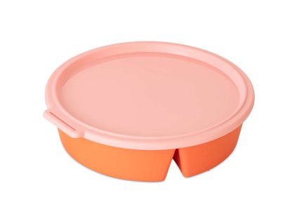 Miska s víkem NORA BOX, dělená, oranžová, 1,1 l, KOZIOL