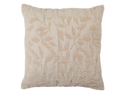 Dekorační polštář LETHO s listy, 50 × 50 cm