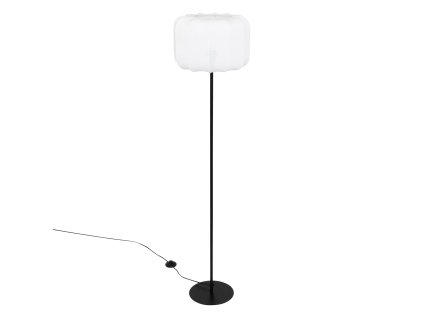 Stojací lampa TOBIE s bavlněným stínidlem, Ø 37 × 150 cm