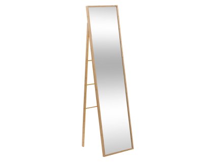 Velké stojací zrcadlo v bambusovém rámu, 41 × 160 cm