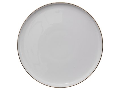 Porcelánový jídelní talíř SUBLIMA se zlatým okrajem, Ø 27 cm