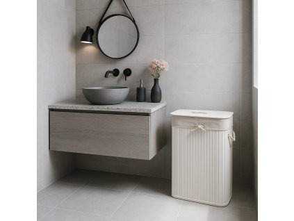 Bambusový koš na prádlo ZORA, 72 l