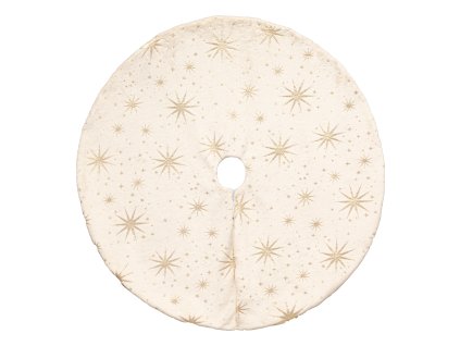 Dekorativní kobereček pod stromek se zlatými hvězdami, Ø 90 cm