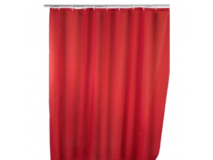 Sprchový závěs, textilní, barva červená, 180x200 cm, WENKO