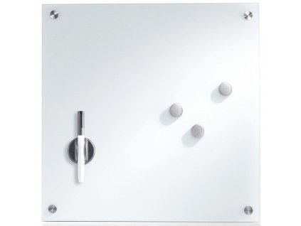 MEMO skleněná magnetická tabule + 3 magnety, 40x40 cm, ZELLER