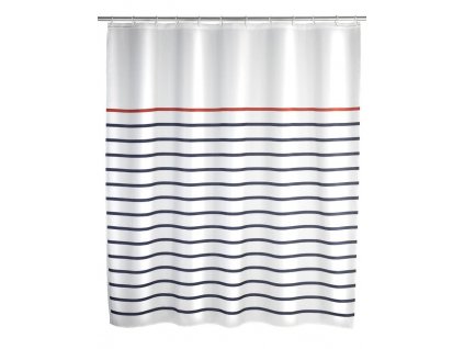 Sprchový závěs, textilní, Marine White, 180x200 cm