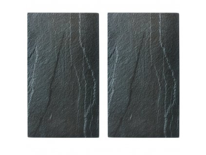 Ochranné skleněné panely ANTHRACITE SLATE na sporák – 2 ks, ZELLER