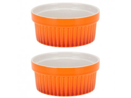 Barevné keramické misky, multifunkční šálky 260 ml - 2ks,, oranžová