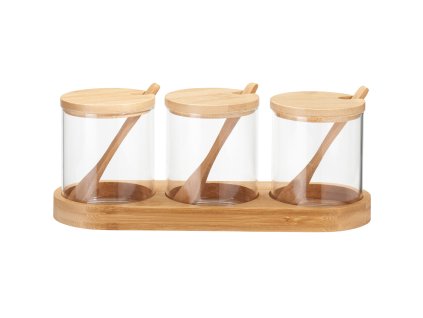 Kořenky YULEA, 3 x Ø 8,5 cm, na bambusovém podstavci