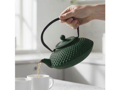 Litinová čajová konvice s filtrem MIKA, 1250 ml, zelená