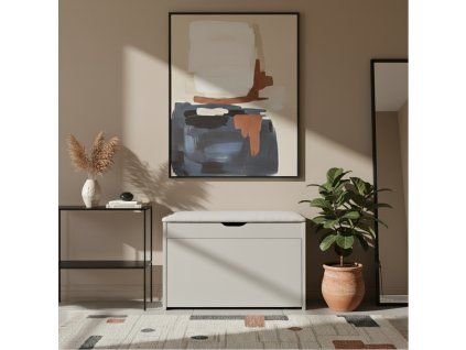 Botník se sedákem a výsuvnými policemi VAULT, 57 x 30 x 53 cm