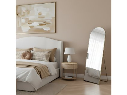 Velké stojací zrcadlo FRAM zlaté, 150 x 50 cm