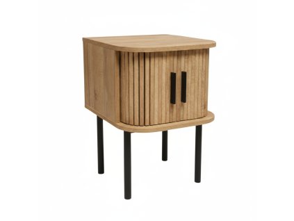 Noční stolek SCAVA, drážkovaný, 40 x 40 x 53 cm