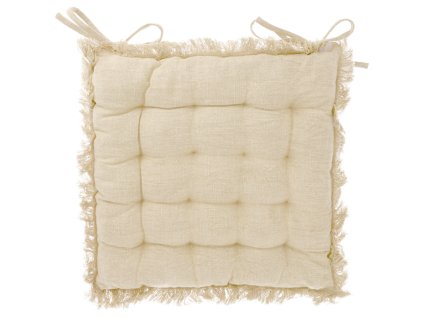 Sedací prošívaný polštář SIMPLY, bavlna, s vázáním, 40 x 40 cm