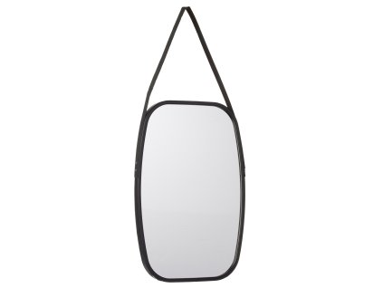 Obdélníkové zrcadlo s koženým držadlem, 43 x 65 x 3 cm