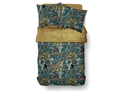 Bavlněné povlečení 220 x 240 cm AIRY DAWN, rostlinný vzor, vzor 2