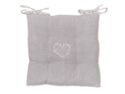 Prošívaný polštář na židli CONSTANCE, bavlněný, vázaný, 40 x 40 cm