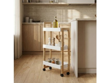 Úzký regál na kolečkách ASEM, 80 cm