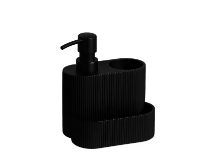 Dávkovač saponátu KIMU s kartáčem a přihrádkou na houbičku