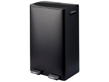 Dvojkomorový odpadkový koš SECTOR s pedálem, 2 × 30 l