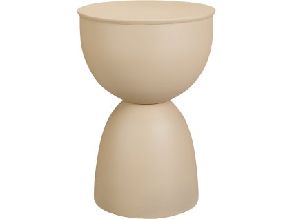 Kovový odkládací stolek DUNE v pískové barvě, 45,5 cm