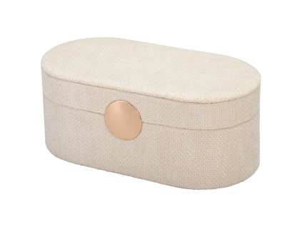 Šperkovnice GLINT se zrcátkem v bílé barvě, 25 cm