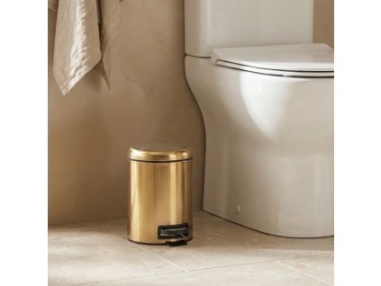 Koupelnový měděný koš STEG s pomalým zavíráním, vyjímatelná nádoba, 3 l