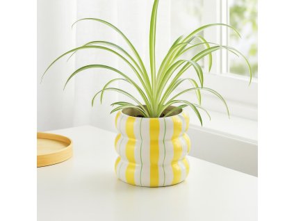 Keramický obal LINJE, 14 cm - žlutý