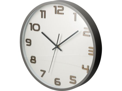 Nástěnné hodiny TID, Ø 35 cm - šedé