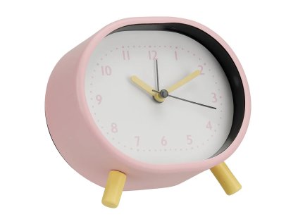 Kovový budík VAKNA - růžový