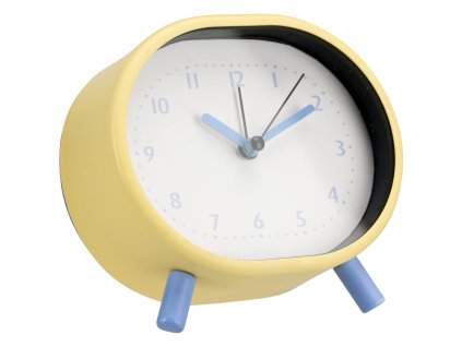 Kovový budík VAKNA - žlutý