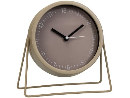 Kovové stolní hodiny STILLA hnědé, Ø 19 cm
