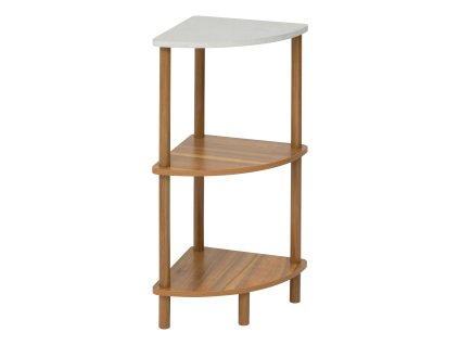 Rohový regál COME, 3 úrovně, 76 cm