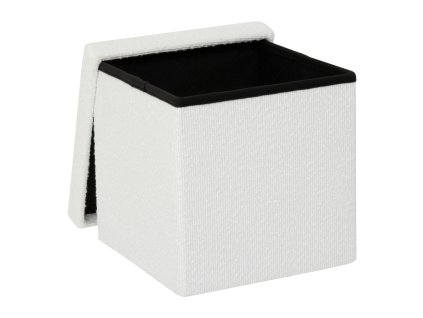 Skládací puf z bouclé MODUL, 31 x 31 cm