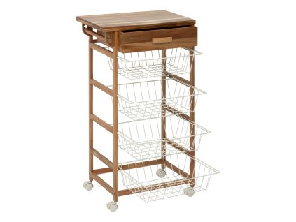 Kuchyňský vozík ACACIA se 4 koši, 89 cm