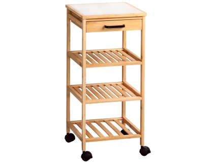Bambusový kuchyňský vozík, KESPER, 34 x 34 x 73 cm