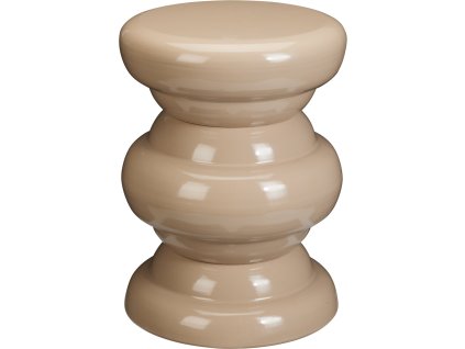 Konferenční stolek, kovový, Ø 32 x 41,5 cm - béžový