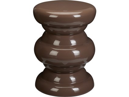 Konferenční stolek, kovový, Ø 32 x 41,5 cm - hnědý