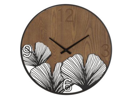 pol pl Zegar scienny WOOD brazowy O 60 cm 107667 1