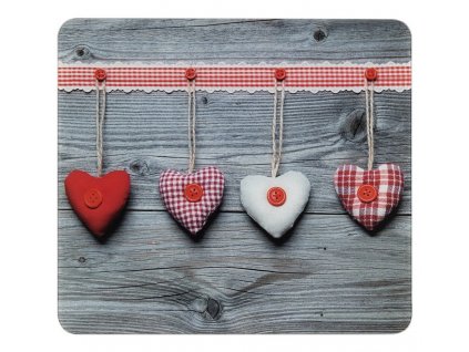 Ochranný skleněný panel HEARTS  na sporáky - 50 x 56 cm, WENKO