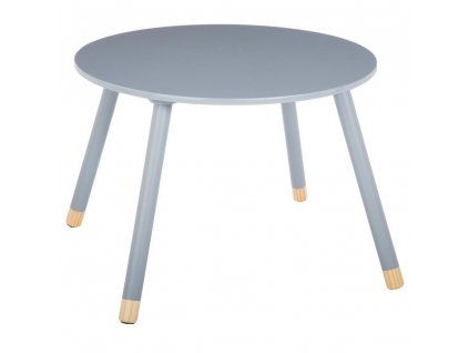 Dětský stůl, šedý stůl, psací stůl, kulatý stůl -  šedá barva, 43 cm, O 60 cm