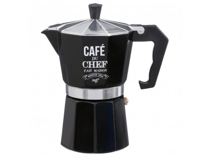 Moka konvička, konvička na espresso, černá barva, ITALIAN COFFEE