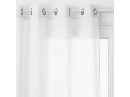 Záclona GEORGETTE v bílé barvě, minimalistický styl, 140 x 240 cm