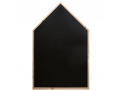 Kreslící tabule ve tvaru domu s dřevěným rámem, černá barva