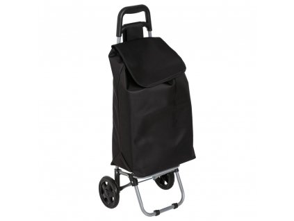 Nákupní taška na kolečkách SHOPPING, nákupní vozík, 40 l, černá barva
