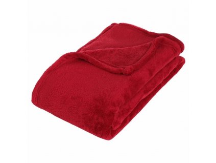 Červená deka z mikrovlákna, 150 x 125 cm