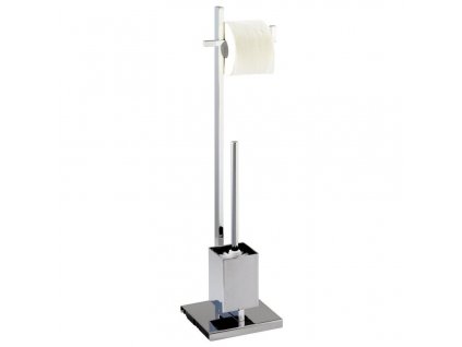Stojan na toaletní papír a WC štětku QUADRO, 2 v 1, WENKO