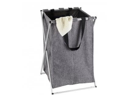 Koš na prádlo se šňůrkou, taška na přenosném rámu - 52 l, 57 x 35 x 38 cm, WENKO
