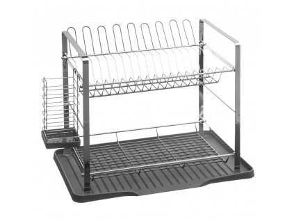 Dvoupatrový odkapávač na nádobí, 50 x 34 x 30,5 cm