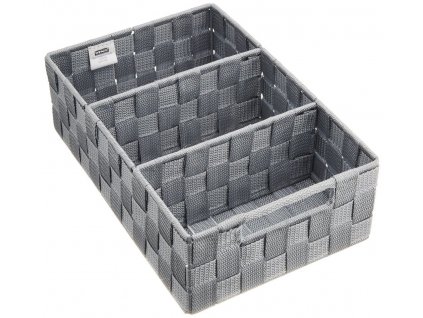 Box na drobnosti  ADRIA GREY, organizér, vysoce kvalitní kontejner, šedá barva, WENKO